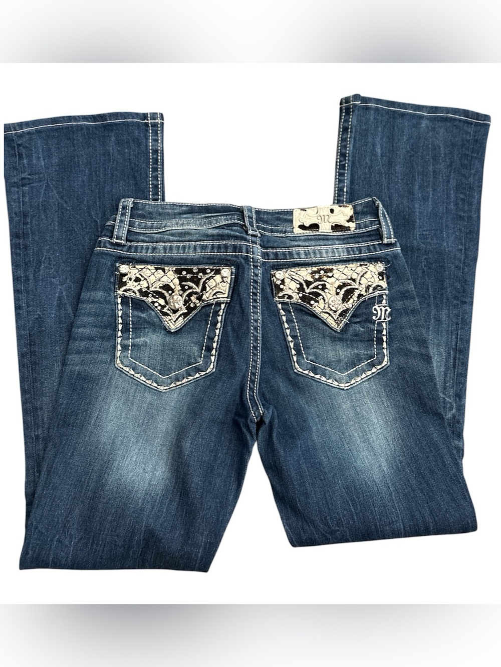 Miss Me Chloe Boot Cow Embroidered  Women's Jeans Size 27